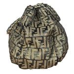 Fendi Vintage Gold Shimmer Zucca Shoulder Bag