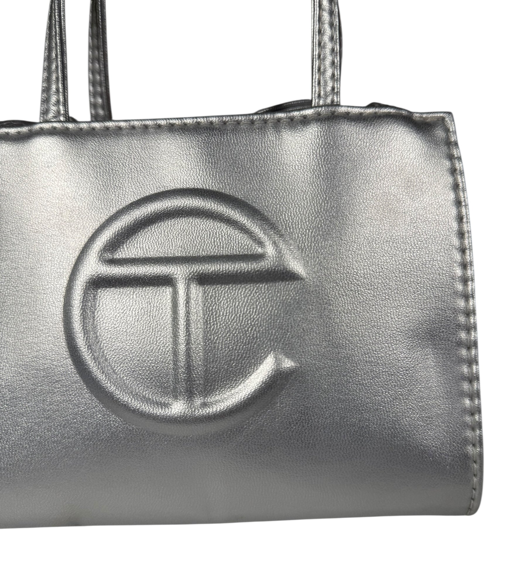 Telfar Small Silver Shopping Tote