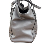 Coach Putty Grey Leather Taylor Eyelet Caryall Shoulder Bag