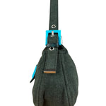 Fendi Green FF Cotton Baguette