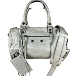 Balenciaga Mini Classic Leather City Bag Grey