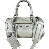 Balenciaga Mini Classic Leather City Bag Grey