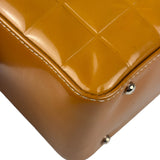 Chanel Vintage Yellow Leather Chocolate Bar Patent Tote Bag 2002