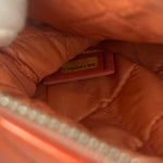 Chanel Orange Hue Quilted Patent Leather Clutch 2012