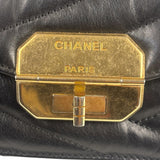 Chanel Black Leather Medium Gabrielle Flap Bag 2011