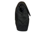 Chanel Black Quilted Satin/Leather Trim Chain Shoulder Bag 1989