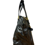 YSL Vintage Black Patent Leather Downtown Handbag
