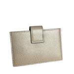 Fendi F Grey Leather Card Case