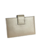 Fendi F Grey Leather Card Case