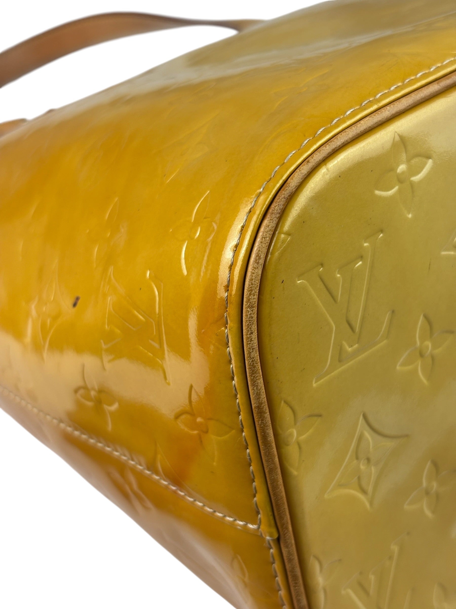 Louis Vuitton Yellow Vernis Houston Tote MM