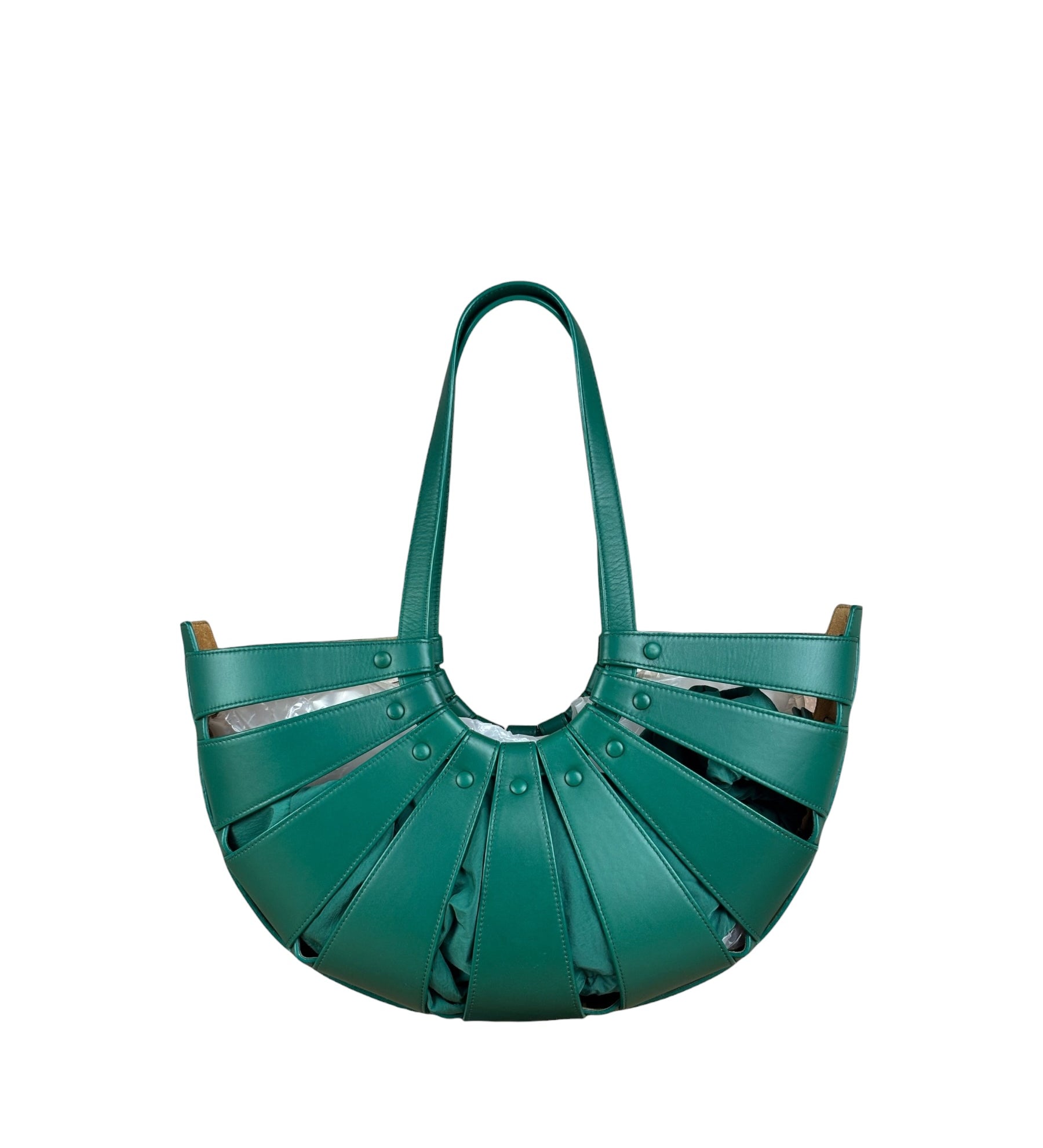 Bottega Veneta Leather Shell Shoulder Bag