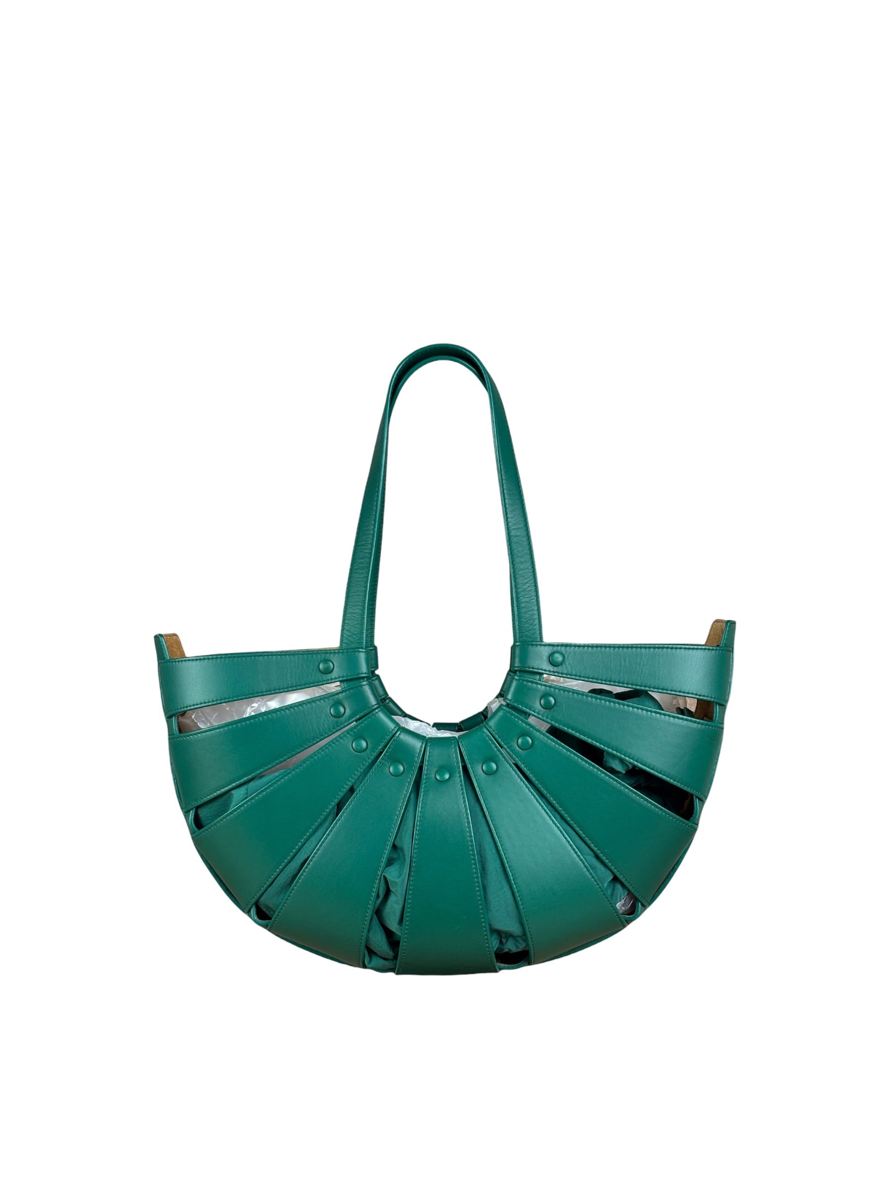 Bottega Veneta Leather Shell Shoulder Bag