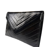 Yves Saint Laurent Black Quilted Leather Clutch