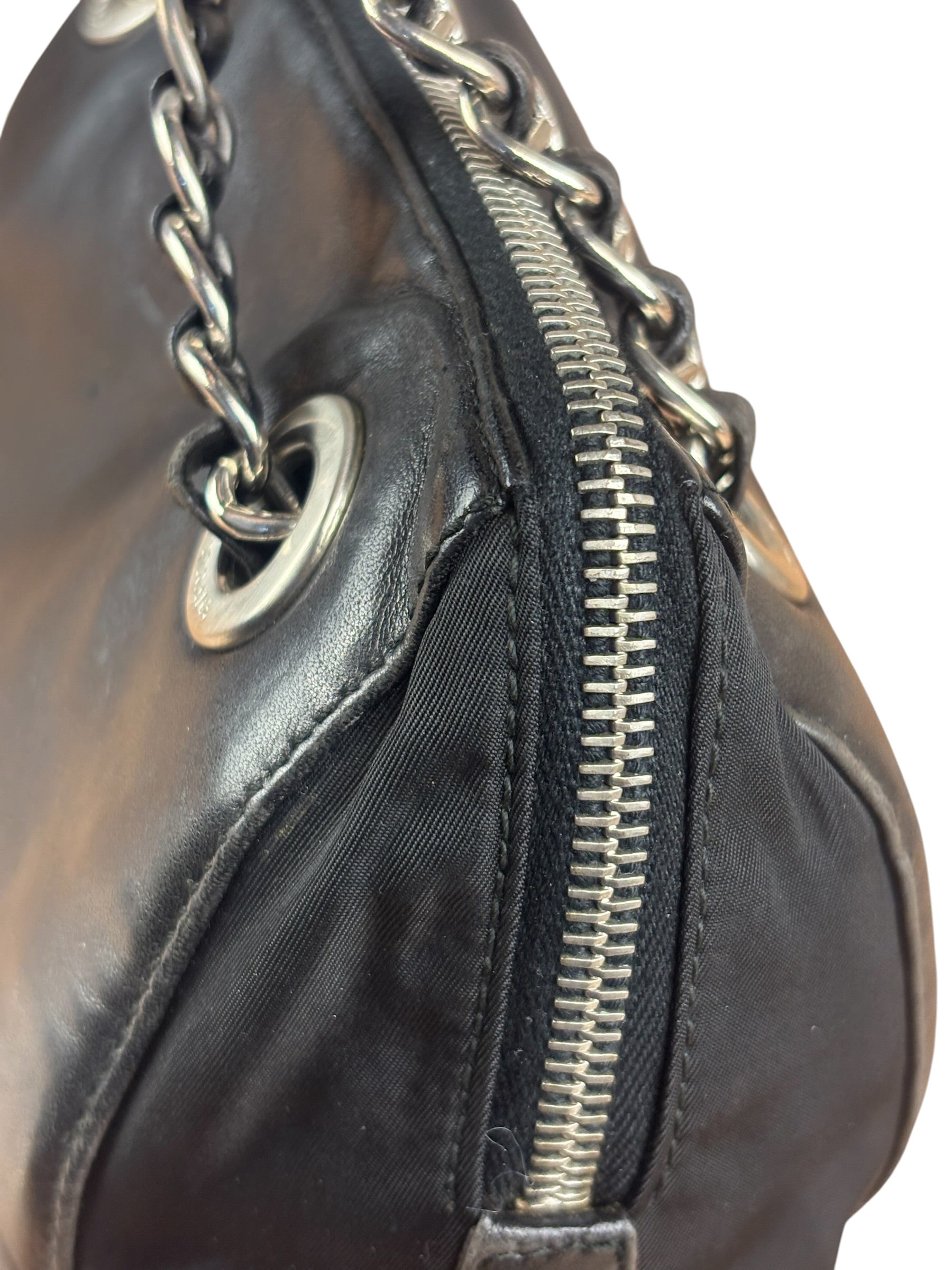 Prada Vintage Nappa Leather Chain Shoulder Bag