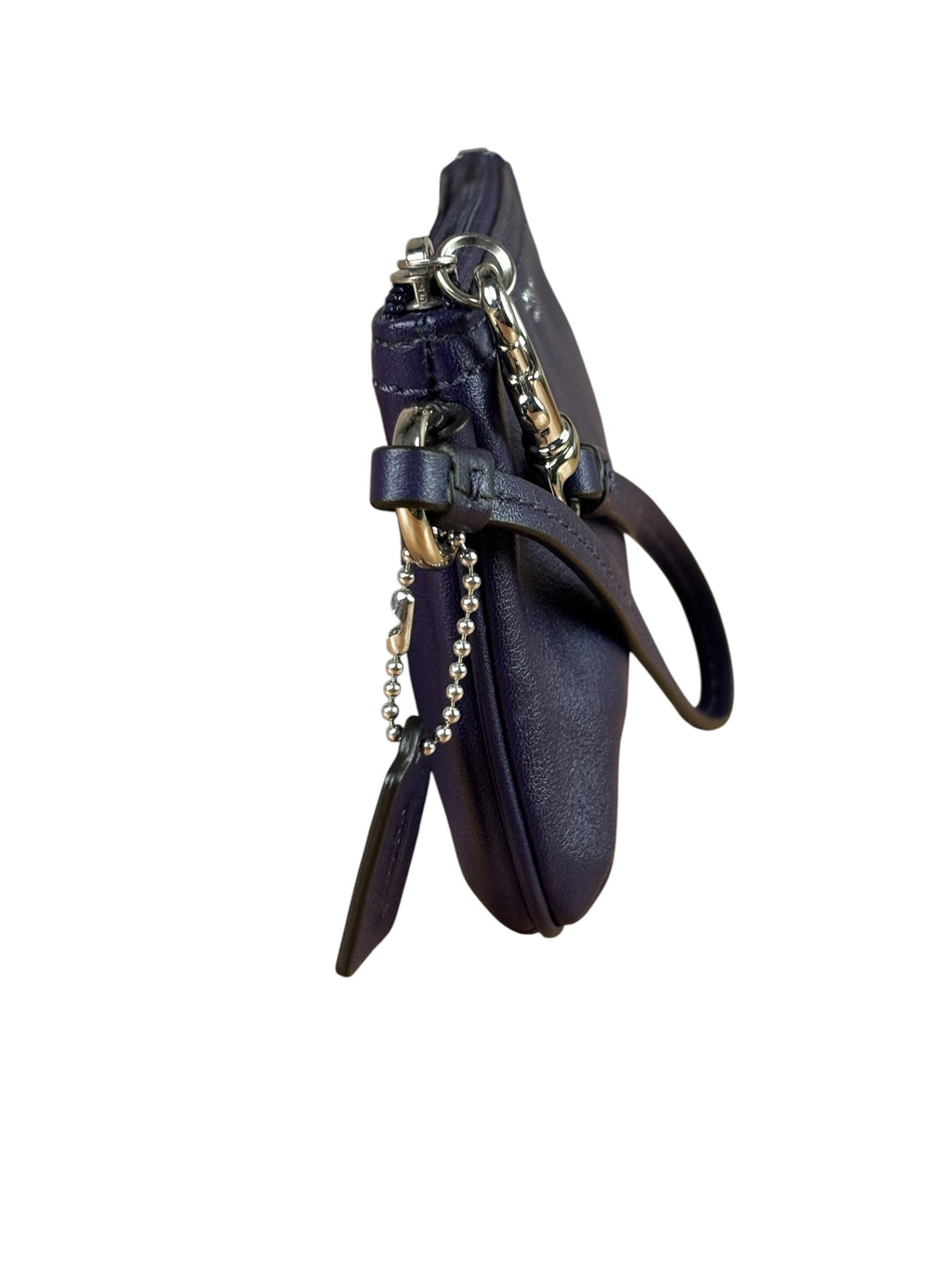 Coach Purple Smooth Leather Wristlet