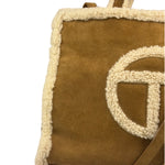 UGG x Telfar Brown Suede Medium Chestnut Shopper Tote