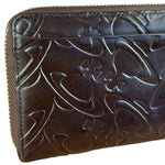 Vivienne Westwood Brown Leather Logo Zippy Wallet