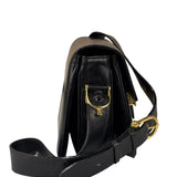 Celine Vintage Black Leather Shoulder Bag