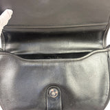 Christian Dior Vintage Black Leather Rounded Flap Bag