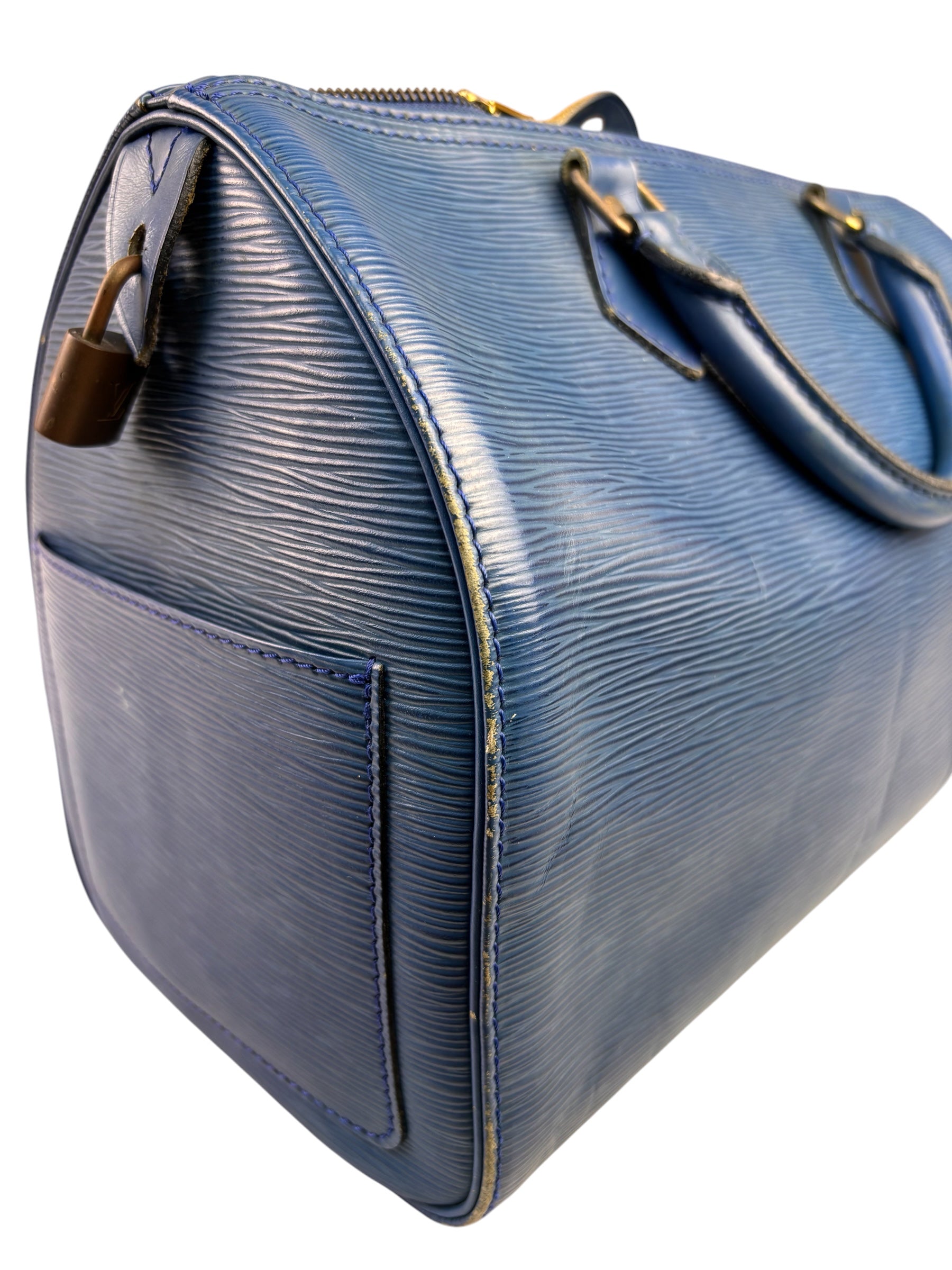 Louis Vuitton Blue Epi Leather Speedy 30
