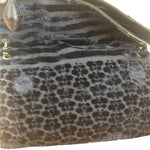 Bottega Veneta Vintage Blue Leopard Chenille Shoulder/Hand Bag