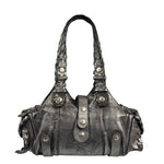 Chloe Metallic Silver Silverado Handbag