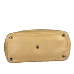 Chanel Beige Quilted Lambskin Linge Cambon Tote2005