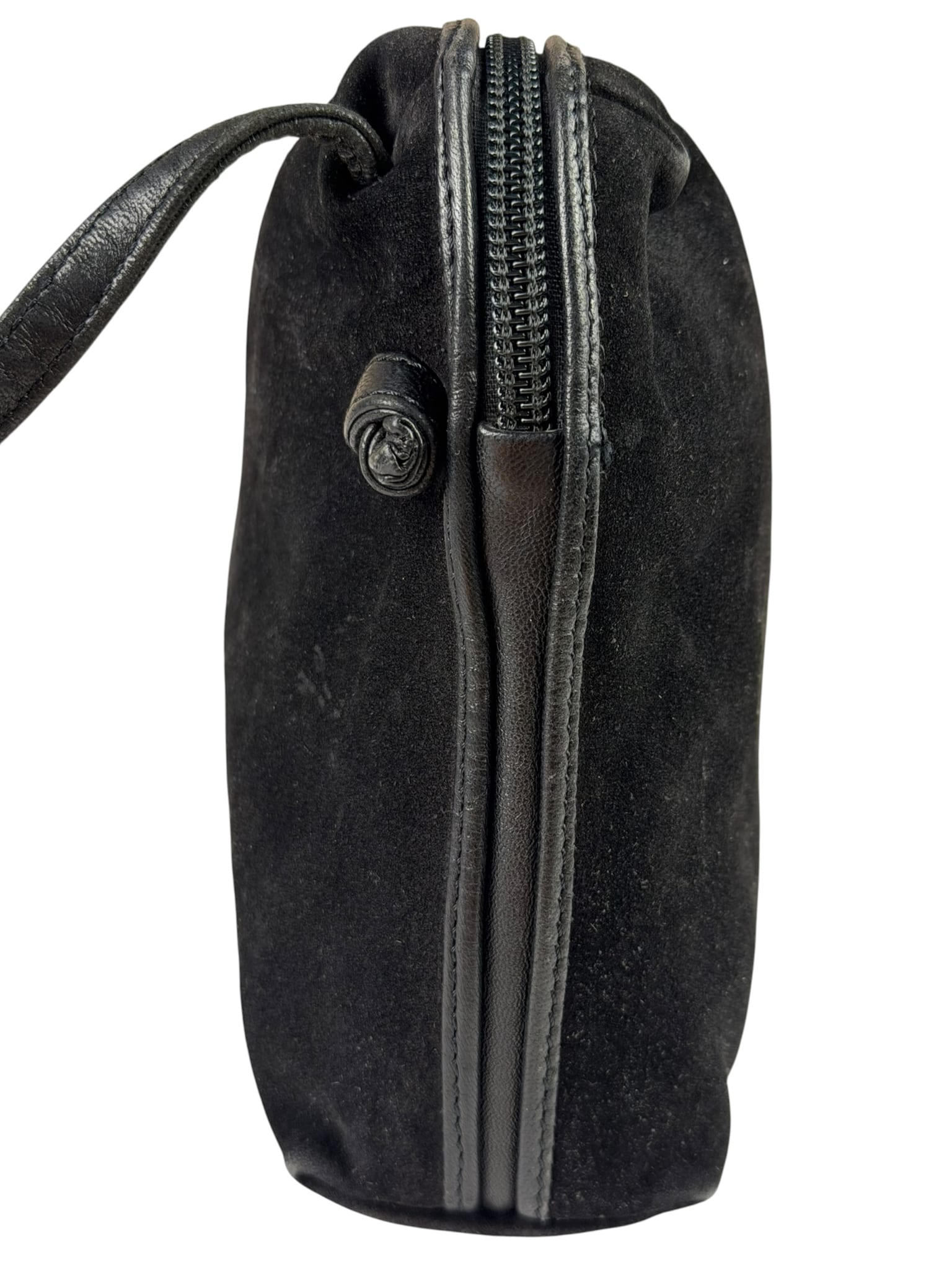 Bottega Veneta Black Suede/Leather Trim Crossbody Bag