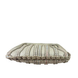 Bottega Veneta Ivory Leather Mini Cervo Braided Hobo Bag