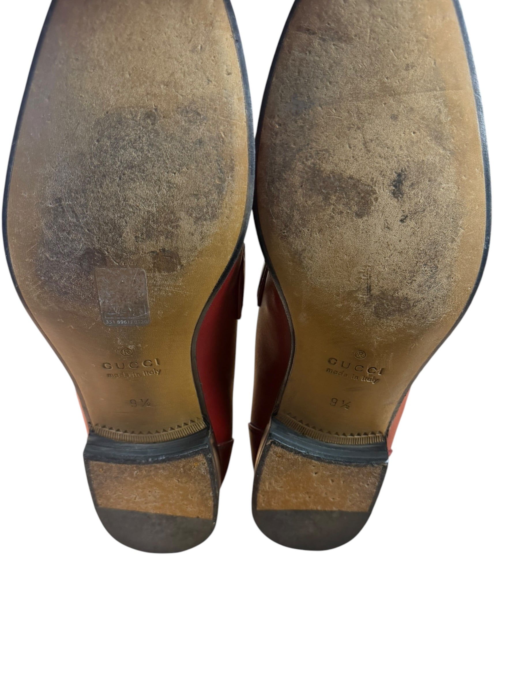 Gucci HA HA HA Red Leather Loafers