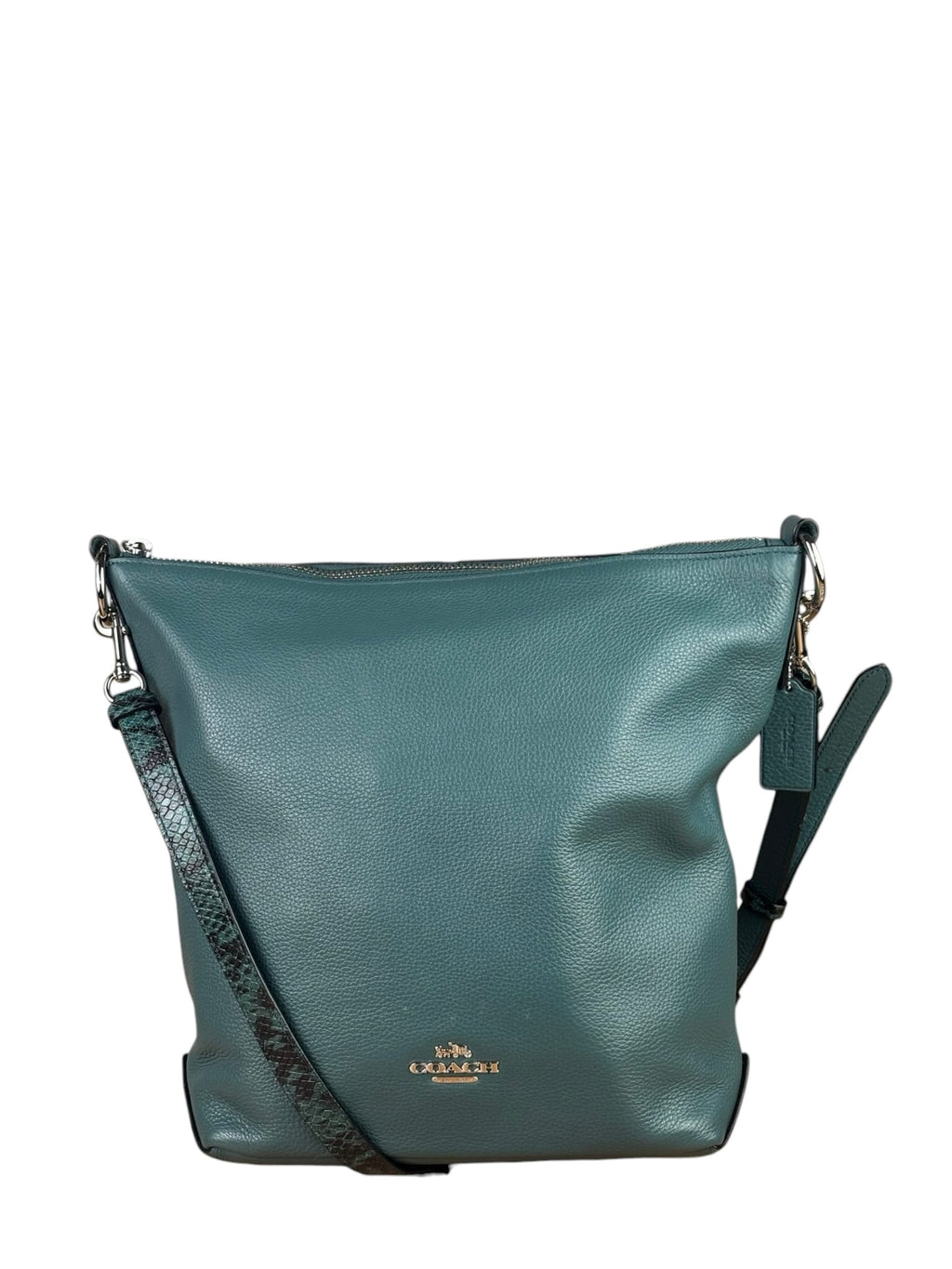 Coach Green Pebbled Leather Rogue Shoulder Bag