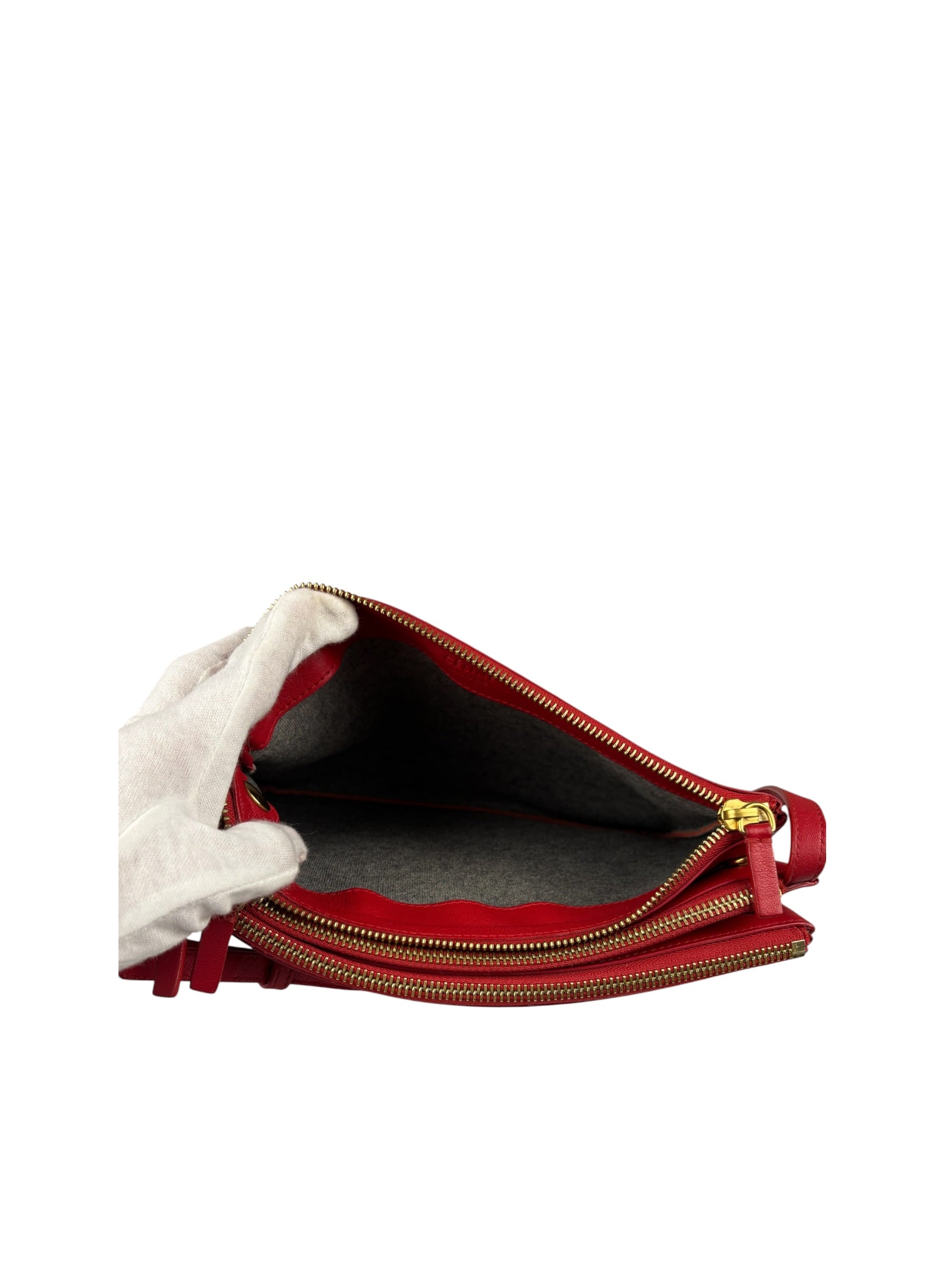 Celine Red Leather The Row 90's Shoulder Bag