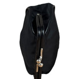 Prada Black Tessuto Nylon Leather Trim Liss-Lock Coin Bag