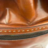 Celine Vintage Brown Leather Cinch Bucket Crossbody Bag