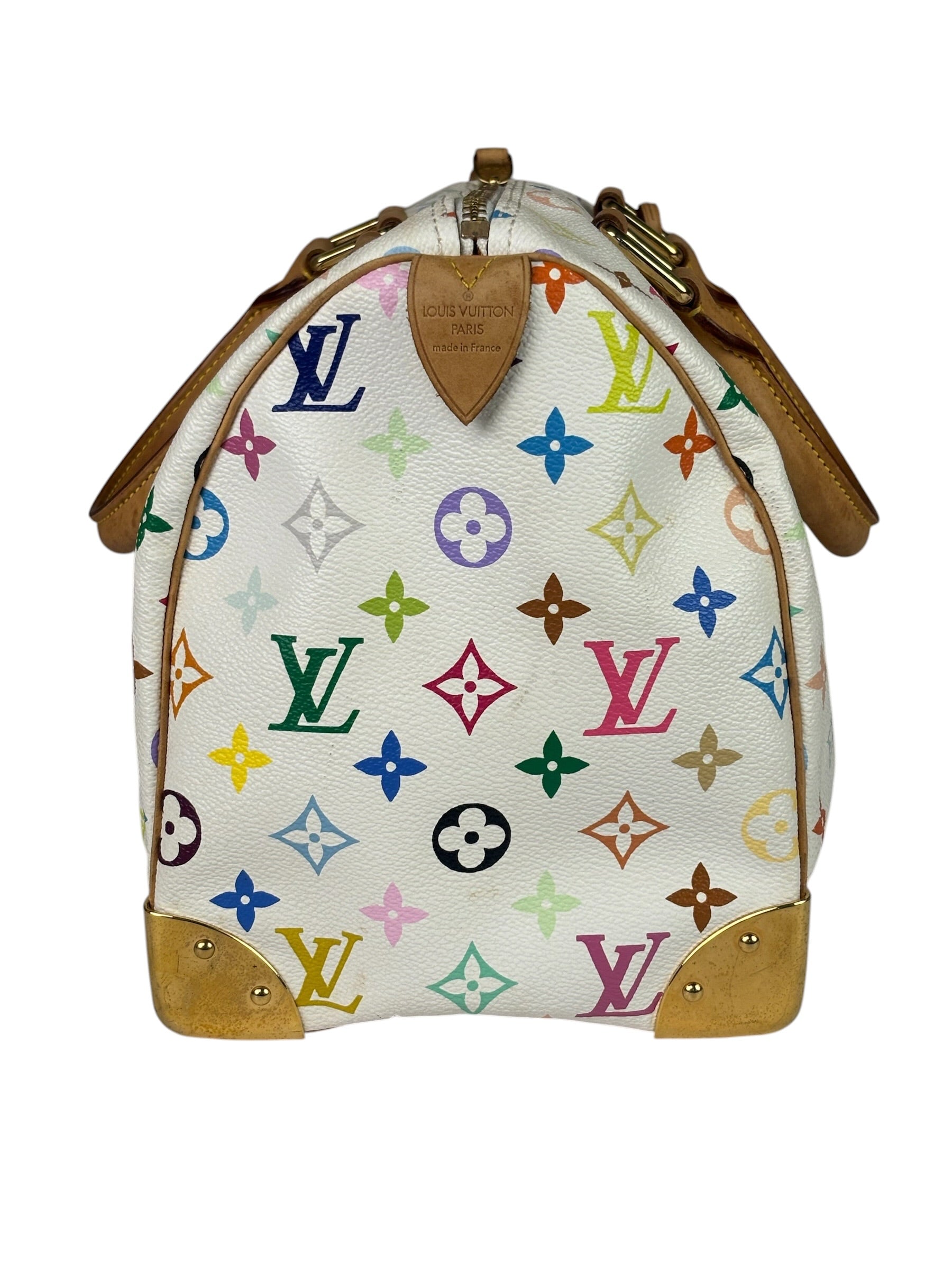 Louis Vuitton x Takashi Murakami White Monogram Speedy 30