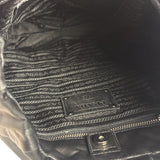 Prada Black Tessuto Nylon/Leather Trim Waves Hobo Bag
