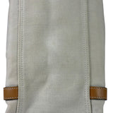 Hermes Beige/Brown Leather Trim Cabalicol Tote