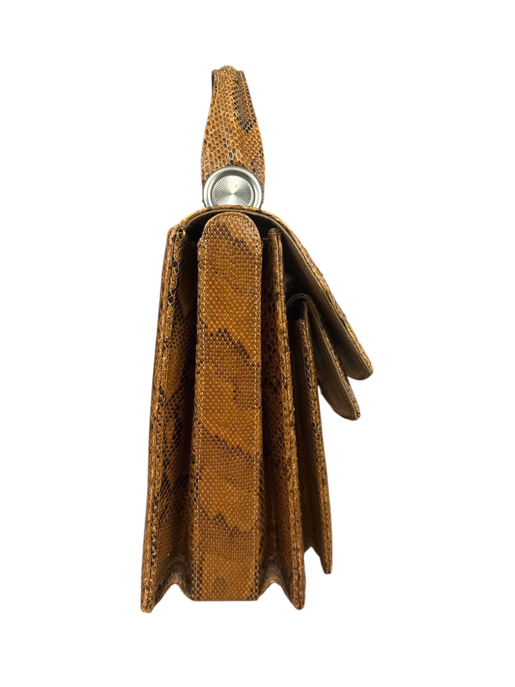 Vintage Snakeskin Top Handle Bag