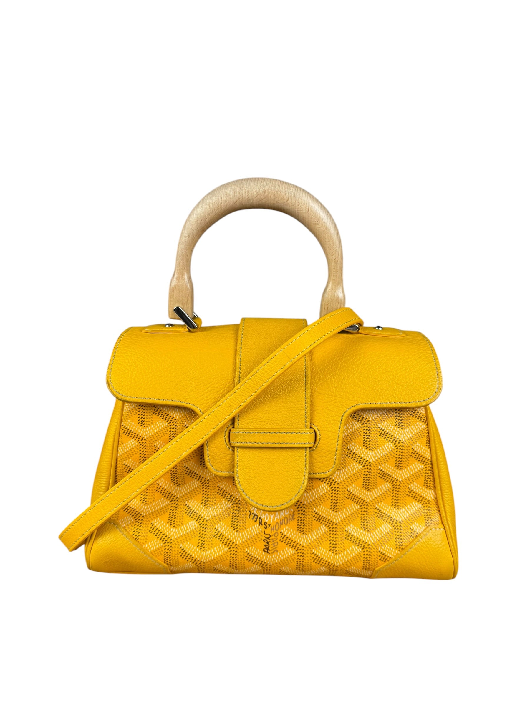 Goyard Mini Goyardine Soft Saigon Top Handle Bag Yellow