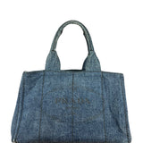 Prada Canapa Denim Tote Bag