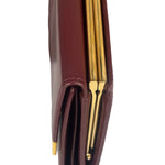 Cartier Burgundy Leather Trifold Long Wallet