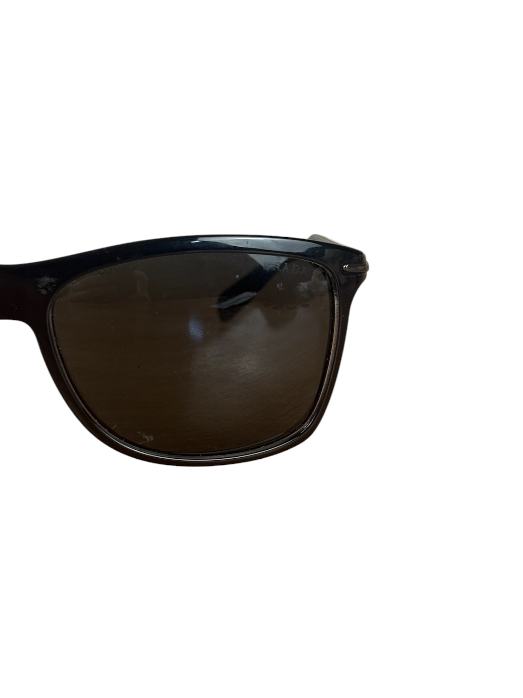 Prada Dark Gray Translucent Sleek Sunglasses