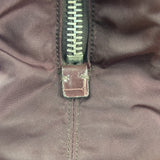 Prada Vintage Plum Nylon Leather Embossed Handbag