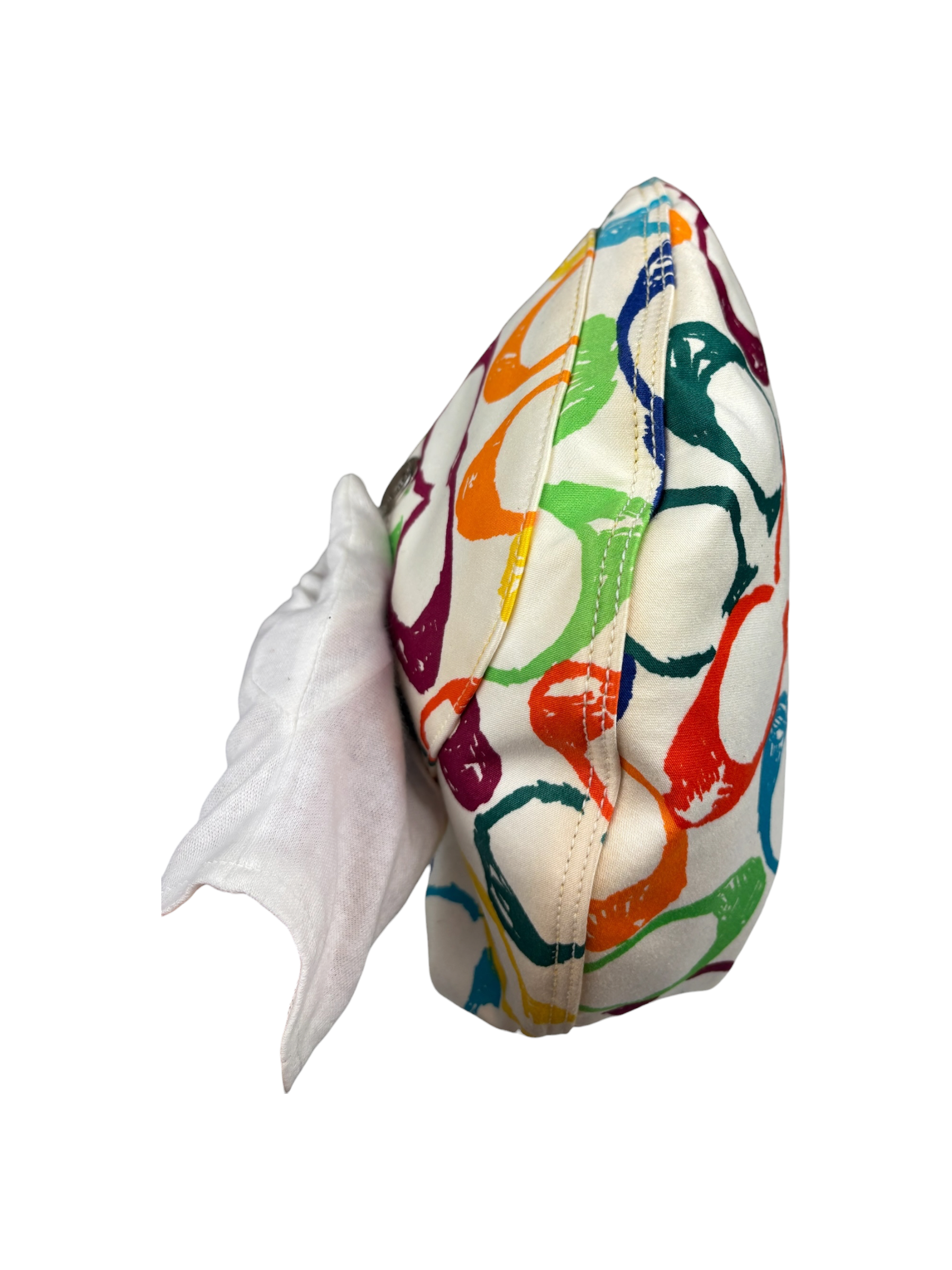 Coach Multicolor Leather Trim Scribble Hobo Bag