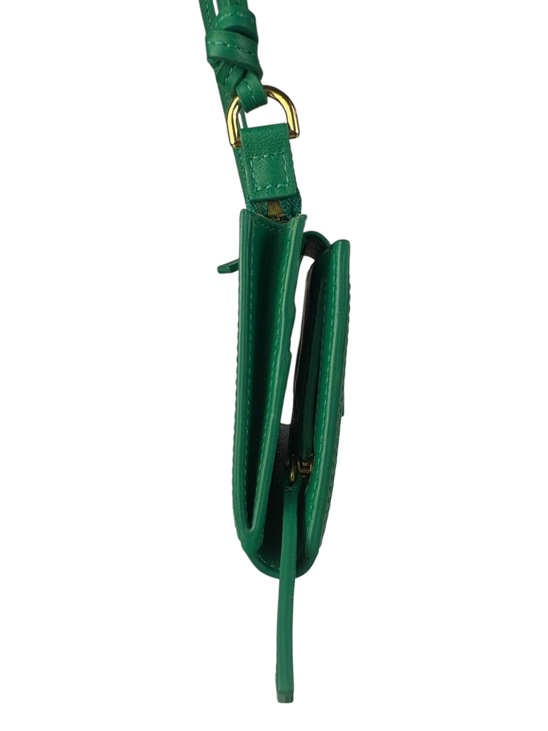 Jacquemus Green Le Pichoto Leather Shoulder Bag