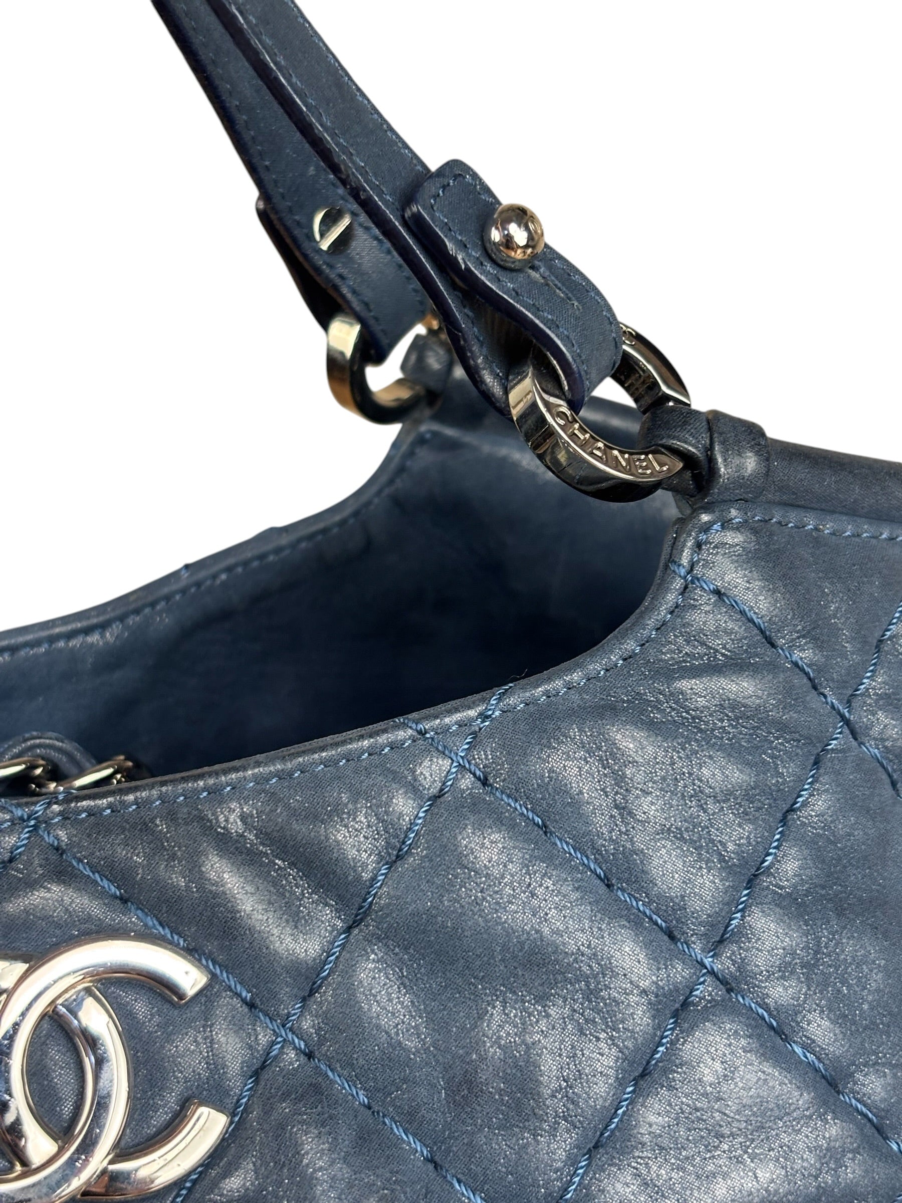 Chanel Navy Iridescent Sea Hit Tote 2012