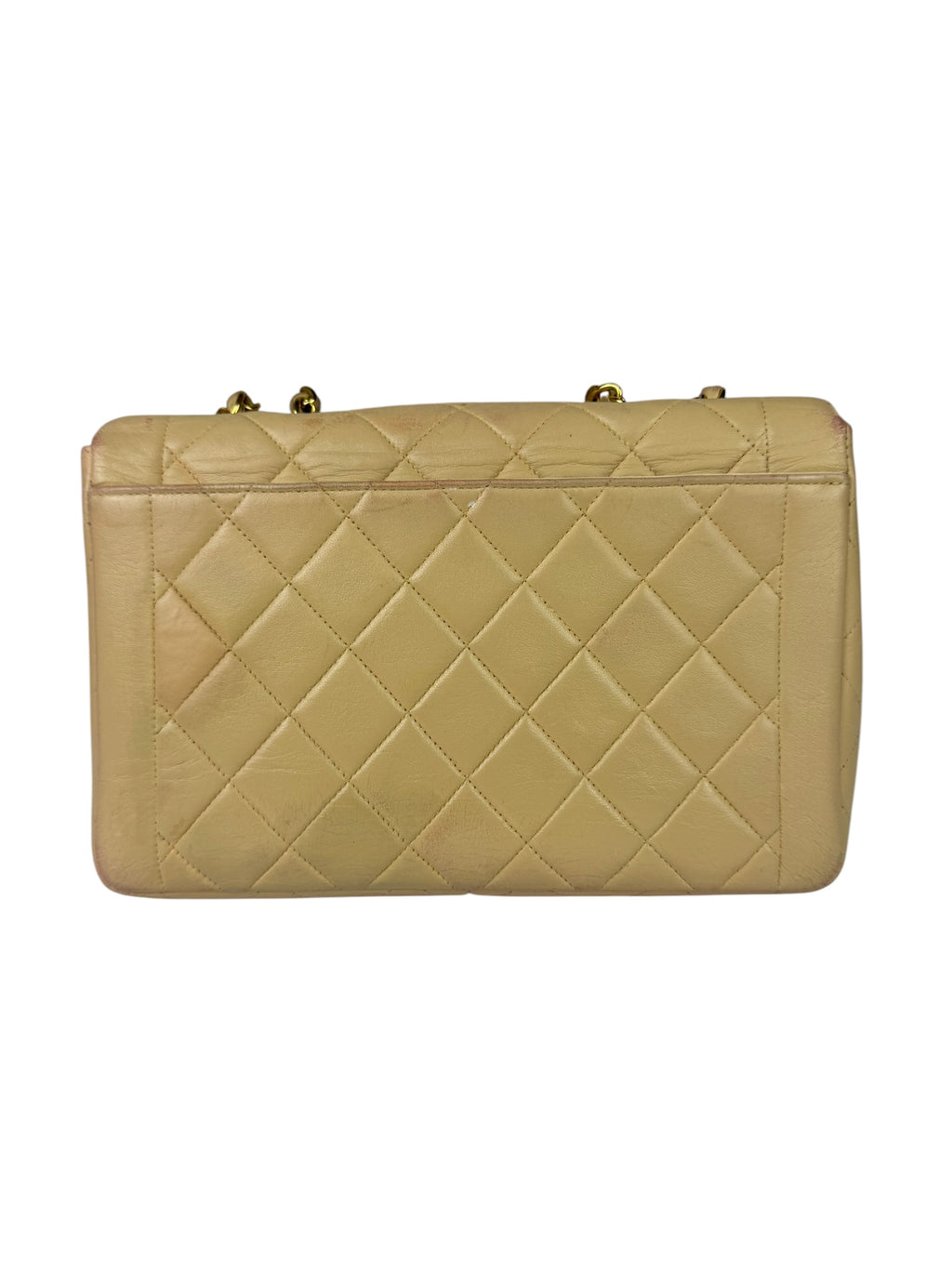 Chanel Vintage Beige Clair Quilted Leather Classic Flap Bag 2004