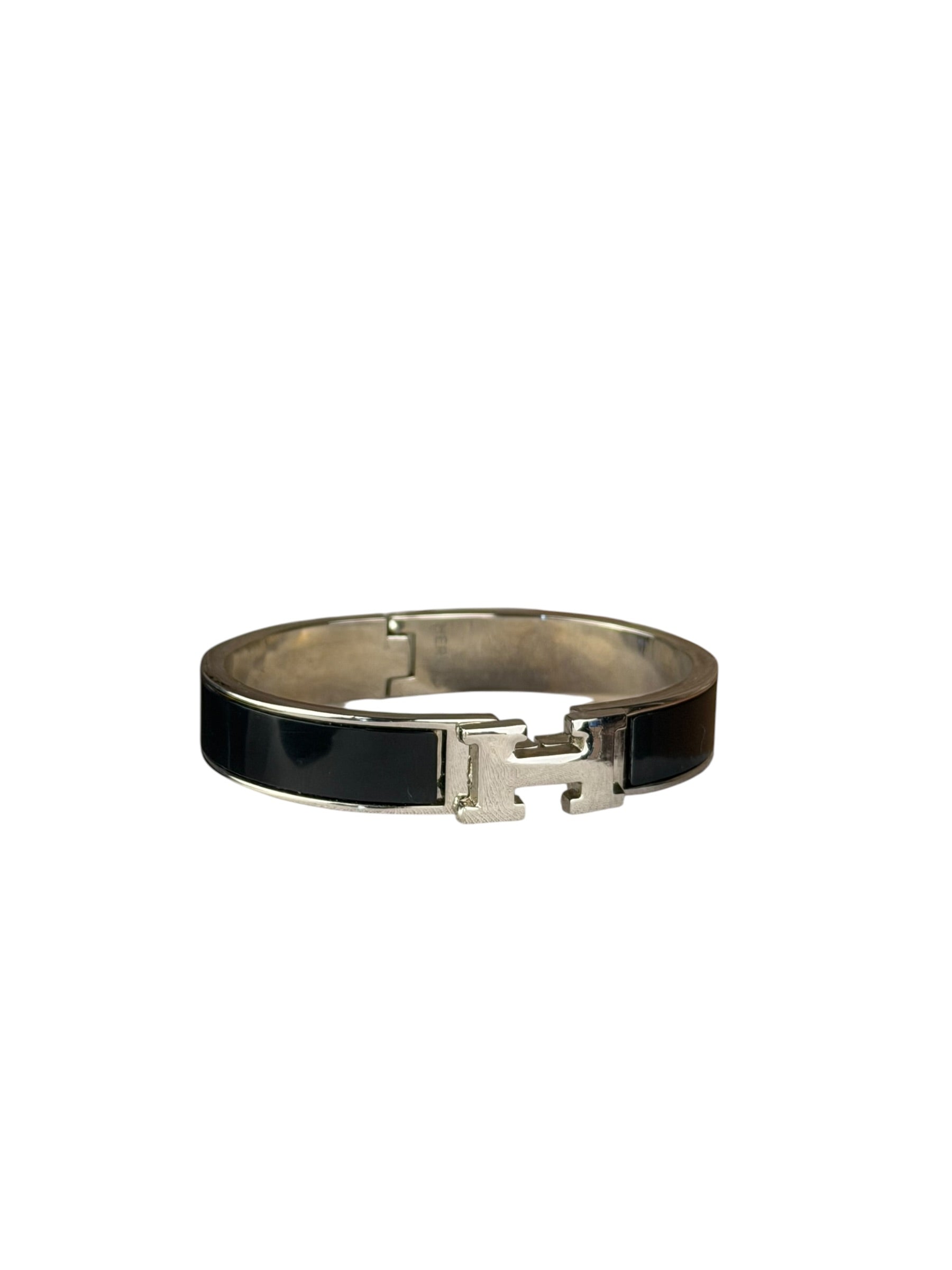Hermes H Black/Palladium Clic Bracelet