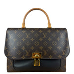 Louis Vuitton Black Leather/ Monogram Marignan 2Way Bag