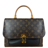 Louis Vuitton Black Leather/ Monogram Marignan 2Way Bag